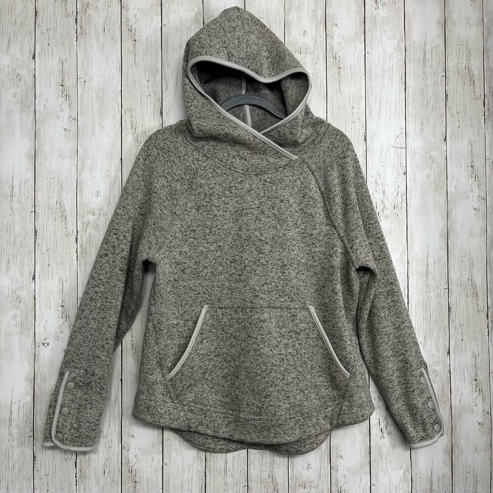 Champion C9 Gray Brushed Back Breathable Long Sleeve Hooded Sweatshirt Large